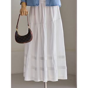 [커스텀에이블]밴딩 티어드 롱 스커트_T2604SK019A