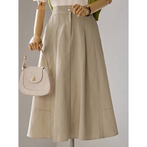 [커스텀에이블]핀턱 플레어 롱 스커트_T2604SK018A