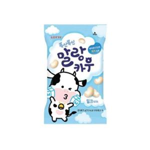 간식 롯데 말랑카우 밀크 사무실 사탕 158g 1개
