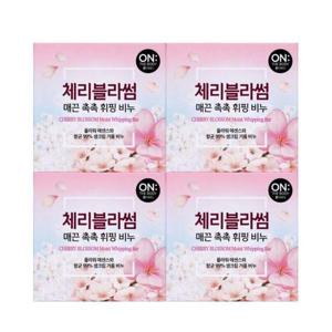 비누 온더바디 체리블라썸 매끈 촉촉 휘핑 4입
