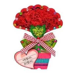 [문구/오피스] 원목 카네이션 스칸디아모스 화분장식 만들기