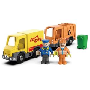 [문구] 미카포트 교통놀이 수동 청소차와 우편차 MF90064 자동차장난감