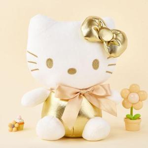 산리오 헬로키티 골드 봉제인형 25cm(중형)