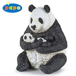 (동물 모형완구) 앉아있는 팬더와 아기팬더