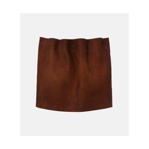 프라다 개더 스웨이드 미니스커트 P01124907