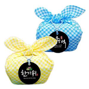 체크 손수건 송편포장(4인용)