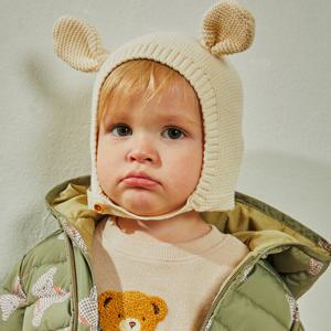 [오가닉맘] HD 오가닉맘 유아 래빗귀달이니트모자(MIF8HA04) MIF8HA04