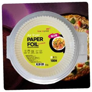 생활쏙 에어프라이어 종이호일 접시형 중형 100매