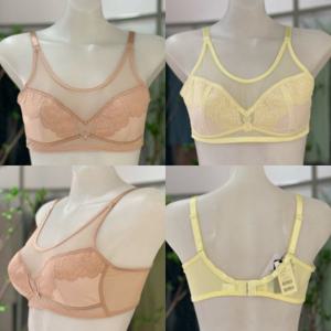 [비너스 란제리] (A컵B컵)(OBR3892)3색상 오르화 통기성 좋은 가볍고 얇은 패드 들뜸 없는 노와이어 풀컵 브래지어 OBR3892AB000