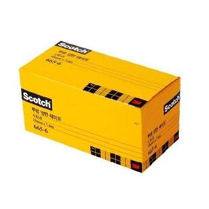 3M 스카치 투명양면테이프 리필 665R-6 18mm 오피스팩/18mmx7.6m 갑(6개입)