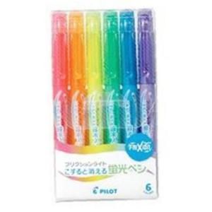 파이롯트 프릭션 지워지는형광펜 6색세트 SFL-60SL-6C/75x139x13mm 세트(1개입)