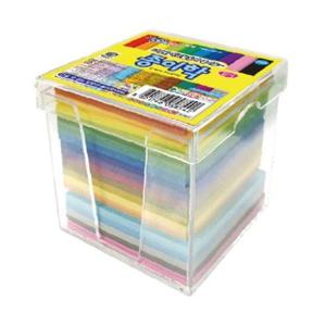 종이나라 단면종이학접기색종이 케이스 20색 1000매 종이접기/(6.9x6.9cm) (1개)