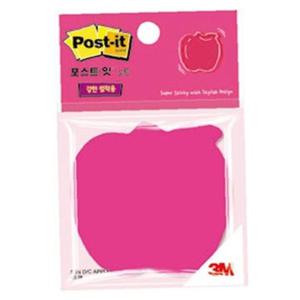 3M)포스트-잇 강한점착용 모양노트(사과)-갑(10개입)