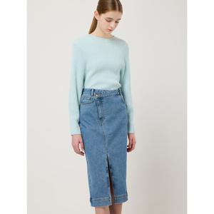 [씨씨콜렉트] C251PSD401 슬릿 언발런스 데님 스커트 C251PSD401