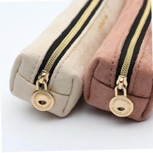 스웨이드 봉제필통 학생 사무 펜슬케이스 모닝글로리