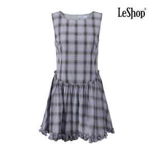 [르샵]프릴 체크 민소매 미니 원피스 BQ3OP017A