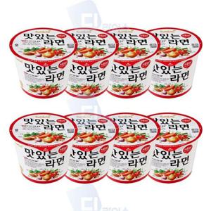 프리미엄라면 삼양 맛있는라면 큰컵 큰사발 컵라면 간식 112g 8개