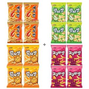 양파과자 농심 깡시리즈 16봉 새우 양파 감자 고구마 4x4세트