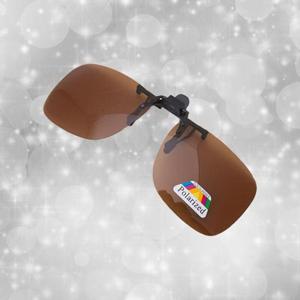 편광렌즈 안경착용자용 클립형선글라스 편광썬글라스   브라운