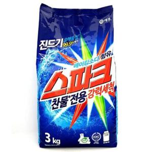 드럼세탁기세제 쿨샵 애경 스파크 가루세제 세탁 빨래세 3kg 5.5kg