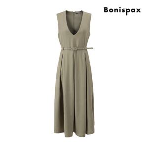 [보니스팍스(여성의류)]딥 V넥 아코디언 민소매 원피스 XQ3OP004M0