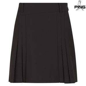 [핑골프][양말증정] 여성 변형 맞주름 큐롯 스커트 121D2PC061_BK