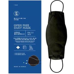 [문구] 엠씨  방역 마스크 오픈프리 KF-94 대형 검정색 50개