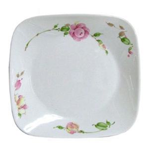 코렐 장미 사각접시(대)26.5cm 그릇 도자기 파스타 앞접시