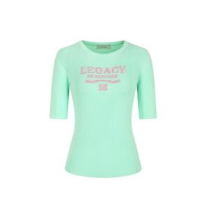 [제이제이 지고트]하프 슬리브 레터링 풀오버 니트 GP4A1POR21