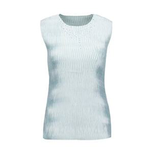 [벨리시앙]핫피스 네크 플리츠 민소매 블라우스 BL4204