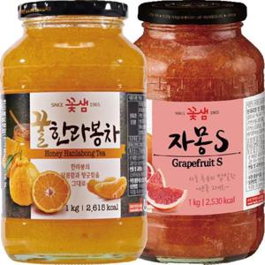 자몽차 꽃샘 꿀한라봉차S 1kg+자몽차S 1kg