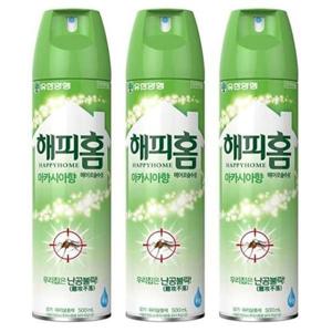 모기 유한양행 해피홈 아카시아향 에어로솔 500ml 3개