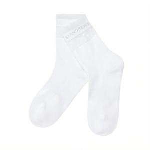 [세인트앤드류스]여성 로고 핫픽스 도트 투명사 중목 양말 821F1SC054-WH