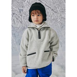 빈 현대충청 BZ71TS01GY 남아 여아 그레이 폴라폴리스 하프 집업 티셔츠 캐주얼 코디 패션 선물 BZ71TS01GY