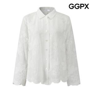 GGPX  로맨틱 자수 시스루 셔츠 (GQ3SH043F)