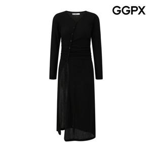 GGPX  딥 트임 셔링 골지 레이어드 원피스 (GQ3OP012F)