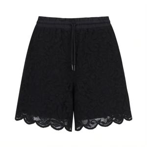 [세인트앤드류스]플로럴 아플리케 밴딩 쇼츠 821F2PS581_BK