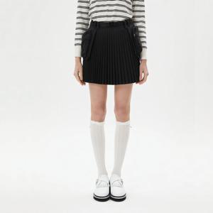 [세인트앤드류스]여성 포켓 벨티드 플리츠 큐롯 821E1PC104_BK