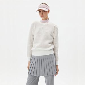 [세인트앤드류스]여성 별 심볼 자수 니트 긴팔 821E1SWA21_WH