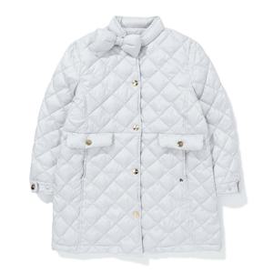 빈 빈1 BA12CT02IV 아이보리 리본 퀼팅 코트 BA12CT02IV