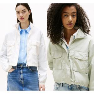 타미힐피거데님 타미진스 여성 스탠드 칼라 윈드 브레이커 T32F6WJC14TWT1 T32F6WJC14TWT1