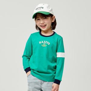 [헤지스 키즈]헤지스키즈 EARTH 오가닉 R넥 티셔츠 HUS02TR03M_GN