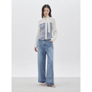 쥬크 니트뷔스티에 블록 타이블라우스 Z261MSC002 Z261MSC002