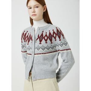 씨씨콜렉트 C254KSL035 울 블렌디드 노르딕 가디건 C254KSL035