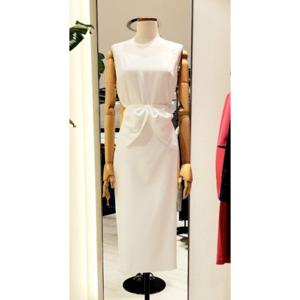 모조에스핀 H라인 리본 화이트 스커트 J252XSD007 J252XSD007