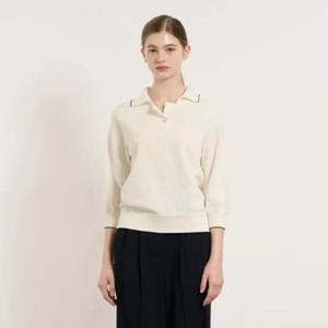 [비씨비지]라이닝 포인트 카라 니트 B5M3K405