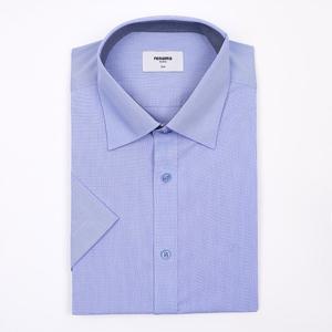 [레노마(셔츠)]지도리 스트레치 미니체크 슬림핏 반팔 셔츠 RZUSL0049-BU