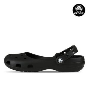 크록스 클래식 발레 여성 플랫 슈즈 샌들 블랙 211994-001