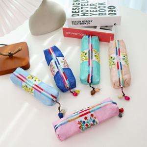 [박씨상방] 고급 모시 야생화손자수 필통T