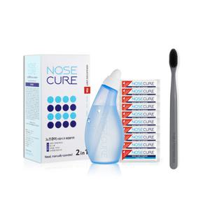 노즈큐어 블루 코세척기(거치대+분말10포+세척솔)+티오라칫솔1p